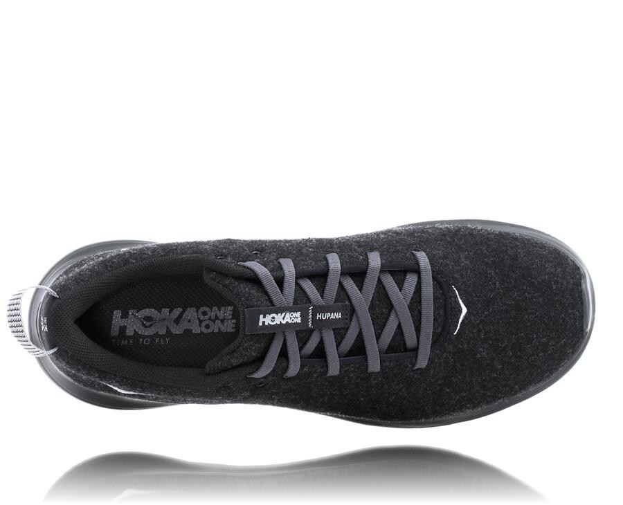 Hoka One One Koşu Ayakkabısı Erkek Siyah - Hupana Flow Wool - WE7125609